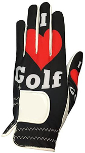 Gants de golf imprimés pour gaucher avec paume en cuir Cabretta pour unisexe - Product Image 4