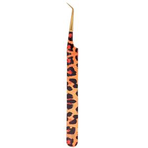 Pincettes d'extension de cils Style tigre, pour femmes, pinces à pointe droite et courbée, meilleure vente en gros, - Product Image 1
