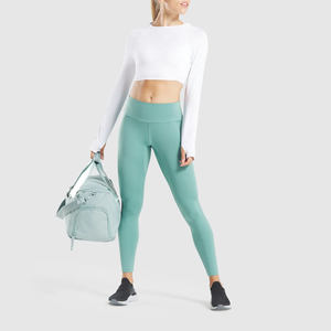 OEM logotipo personalizado de cintura alta de las mujeres de Fitness entrenamiento Yoga Leggings deportes Push-Up Spandex sin costuras Casual de punto transpirable - Product Image 3