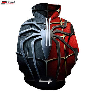 Vente en gros de pulls à capuche noirs à manches longues personnalisés pour hommes pulls vierges thermiques en coton à la mode personnalisés OEM d'hiver avec logo brodé - Product Image 4