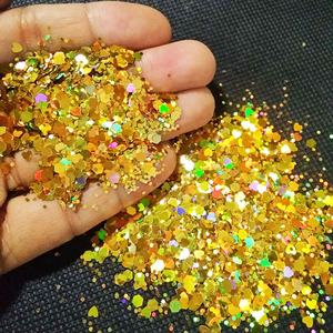 <span class=keywords><strong>Glitter</strong></span> Esagonale <span class=keywords><strong>Oro</strong></span> 3mm in PET Ecologico da 1kg per Unghie e Bicchieri - Ingrosso Fabbrica Cosmetici Bellezza Natale - Product Image 5