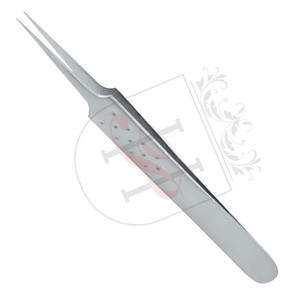 Pinzas de aislamiento de punta recta, punta de aguja de acero inoxidable con diseño de agarre punteado, Etiqueta Privada, pinzas de aislamiento de Punta Str - Product Image 2