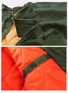 Custom Men's Winter Varsity Style Bomber <b>Jacket</b> Stand Collar Quick Dry Breathable Nylon Shell Wool/Polyester High Quality - Product Image 3