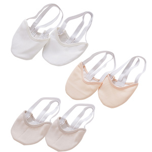 Chaussures de danse à demi-semelle en cuir véritable souple et doublure en microfibre de coton avec semelle intérieure pour le ballet et la gymnastique - Product Image 5