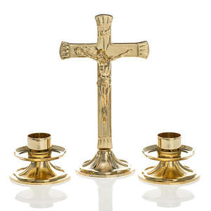 Cruz de Altar de Iglesia de Latón de Alta Calidad, Artículos Religiosos - Product Image 3