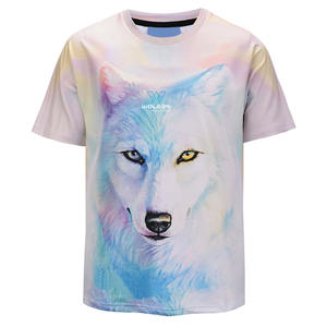 Venta al por mayor de Camisetas Personalizadas de talla grande para hombre, cuello redondo, impresión digital, transpirable, tejido de Jersey de secado rápido - Product Image 2