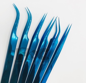 แหนบต่อขนตาพลาสม่าสีฟ้าทำจากสเตนเลสสตีลมาใหม่พร้อมโลโก้ที่ยั่งยืน - Product Image 5