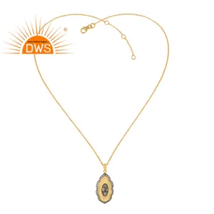 Witte Zirkoon Ketting Groothandel Traditionele Vergulde 925 Zilveren Designer Ketting Sieraden Klassieke Collectie