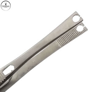 Pinzas para Piercing corporal de acero inoxidable, instrumentos de Piercing profesionales de calidad mate/brillante, cabeza ranurada, 14,3 CM, venta al por mayor - Product Image 6