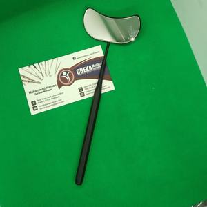 Herramienta de belleza de espejo de pestañas LED en forma de media luna de acero inoxidable alemán para extensiones de pestañas y acabado de vidrio de maquillaje - Product Image 1