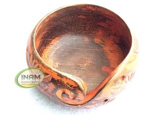 Cuenco de hilo de madera exclusivo con incrustación, trabajo hecho a mano - Product Image 4