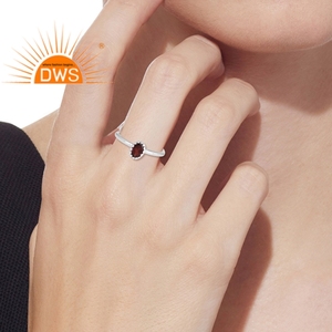 Natural Garnet Gemstone <b>Ring</b> High Polished <b>925</b> <b>Silver</b> <b>Ring</b> Fine Jewelry Supplier Classic Collection - Product Image 5