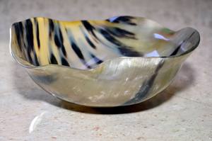 Bol de service en corne naturelle fabriqué à la main personnalisé de haute qualité Animal hautement poli pour la maison hôtel Restaurant corne à boire - Product Image 5