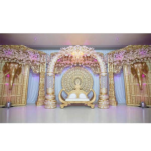 Impresionante decoración de escenario de boda de Bollywood Noruega tendencia FRP decoración de escenario de matrimonio paneles personalizados y pilar para escenarios de eventos - Product Image 1
