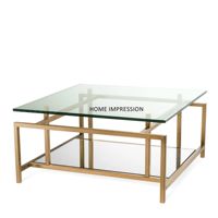 Table basse ronde en métal avec miroir, produit de luxe, mobilier d'intérieur, Table basse