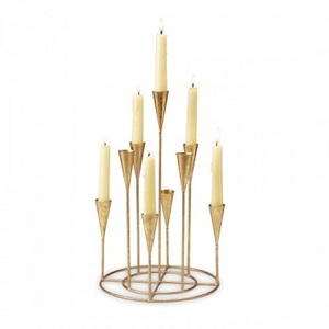 เชิงเทียนทองเหลืองตกแต่งบ้านแบบคลาสสิกสไตล์ยอดนิยมสำหรับคริสต์มาสเชิงเทียนอื่นๆโคมไฟและขวดโหลเทียน - Product Image 6