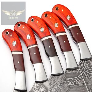 Custom Handmade Damascus 05 pcs Chef Knife Set Kitchen Knives Set With leather Sheath Cover {MS-51} - Product Image 4