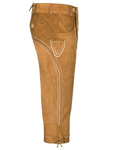 Auténticos Lederhosen bávaro para hombres, pantalones cortos de cuero de cabra marrón tradicional con diseño bordado personalizado, atuendo Oktoberfest - Product Image 4