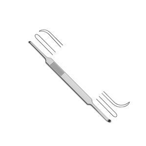 Instrumento Raspatorio Elevador Manual de Acero Inoxidable de 22cm Aprobado por La CE para Cirugía Médica Cottle Tunneling - Product Image 1