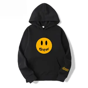 2023 Hot Popular Street Hip Hop Drew Smile Face Sweater Sweats Jersey Hoodie For Spring Hot Sales Reasonable Prices Customized.