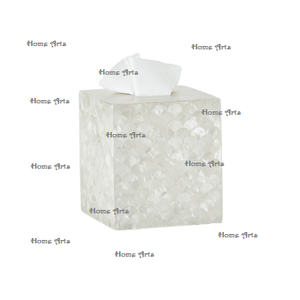 Boîte à mouchoirs en nacre et bois avec une boîte de rangement pour serviettes de forme carrée de la plus haute qualité au prix le plus bas - Product Image 2