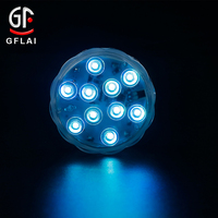 Lampes de piscine sous-marines 10 LED Lanternes à bougies Centres de table pour mariages Lampe submersible LED Rgb