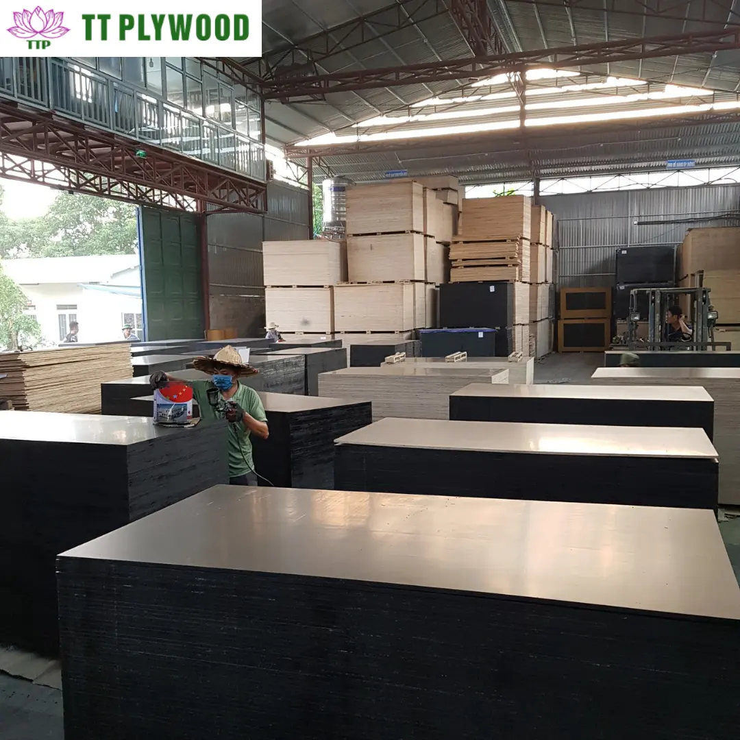 FIRST-CLASS 18mm Bamboo Pine Acacia Eucalyptus Core Film Face TEGO Plywood For Construction In Vietnam