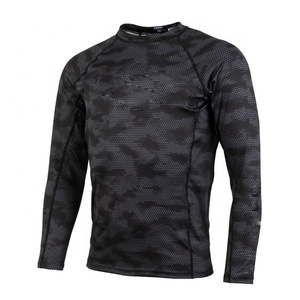 Men Compression Rash Guard Long Sleeve Skins Shirts MMA BJJ Wear Quick Rash Guard Long Sleeve Jiu Jitsu Compression MMA - Product Image 2