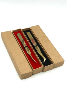 Haute Qualité Russe Volume Or Plasma Double Courbe Diamant Grip En Acier Inoxydable Extension De Cils Pince À Épiler Instruments De Beauté - Product Image 5