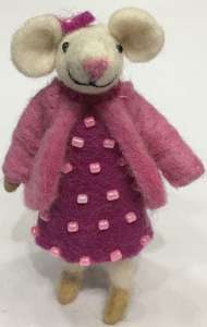 Ratón de fieltro de la aguja de la Familia/lindo ratón de fieltro de la Familia/justo hecho ratón familia en Nepal - Product Image 5