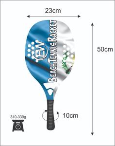 Raquettes de beach tennis et de padel sur mesure avec face en fibre de carbone et verre, poids 310-330g, longueur 50cm, logos et combinaisons de couleurs - Product Image 3