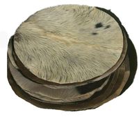 Good Quality 4" 6" 8" 10" Hand Percussion Wood Shell Handmade Goat Skin Drum Heads 22" Custom Logo