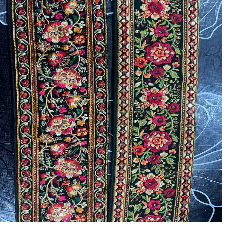 Custom Made Elegant Floral Embroidered Eco