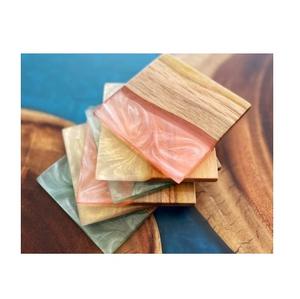 Posavasos de piedra de resina epoxi blanca y decoración personalizada para el hogar, tapetes de corcho para mesa y posavasos al por mayor para bebidas a la venta - Product Image 3