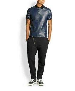 Chemise Polo en cuir avec col, meilleure vente, - Product Image 1
