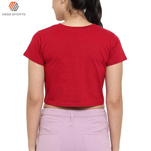 Camiseta Corta Sexy de Algodón Orgánico para Mujer, Camiseta de Manga Corta a la Moda, Corte Regular Informal, Ropa de Verano - Product Image 2
