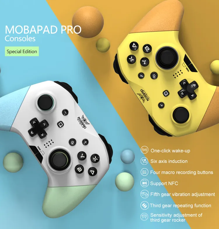 2020 newest MOBAPAD pro 6Axis blue-tooth Gamepad for Nintendo Switch/Lite Video Game USB Joystick Wireless Switch pro Controller