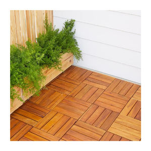 3D Diseño Gráfico 4-listones de ACACIA cubierta de madera de 300X300X24MM precio barato bajo MOQ para la exportación, la mejor calidad de proveedor - Product Image 4