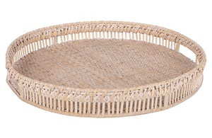 Vietnam Wholesale Natural Bamboo Round Serving <b>Tray</b> for Food Woven Fruit <b>Basket</b> Wicker Rattan Serving <b>Tray</b> Bamboo Food <b>Trays</b> - Product Image 6