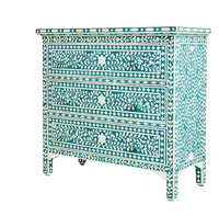 Commode en nacre incrustée de os, style moderne et traditionnel, pour chambre à coucher, salon, cuisine, hôtel, rose, Inde