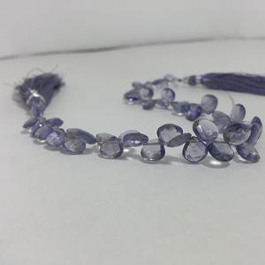 5mm 6mm Iolita azul natural Corazón facetado Briolette Piedra preciosa Cuentas al por mayor Strand Comprar en línea ahora Venta al por mayor Precio de distribuidor Tienda - Product Image 3