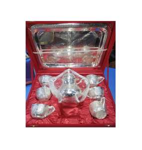 Usine personnalisée coulée de métal imitation laiton antique plaqué argent ensemble de bols pour cadeau produit d'artisanat en métal - Product Image 1