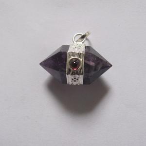 Pendentif améthyste à Double extrémité, pendentif de bonne qualité, 20 pièces - Product Image 1