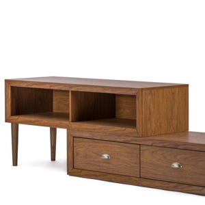 Modern Solid Wood Minimalist <b>TV</b> <b>Stand</b> Cabinet Table with Drawer for Living Room Furniture - Product Image 1