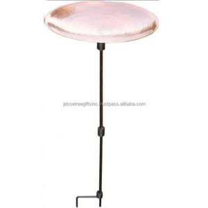 Bain d'oiseaux suspendu en métal fait main avec revêtement en poudre de cuivre finition forme ronde conception Simple pour accessoires de jardin - Product Image 3