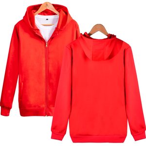 Venta al por mayor de logotipo de diseño personalizado Unisex en blanco con cremallera completa Casual Street wears PullOver sudaderas con cremallera - Product Image 6