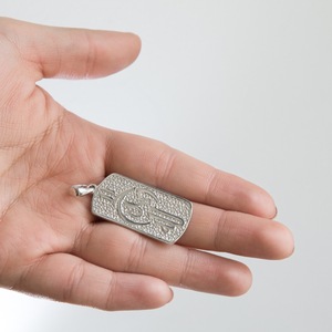 Colgante de plata de ley 925 con diseño de símbolo musulmán, joyería elegante con anillos de letras arábigas - Product Image 5