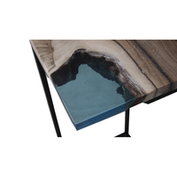 Table basse carrée moderne Sowoody Furniture, en bois massif et résine époxy, couleur personnalisable, table basse, table d'appoint et table de canapé