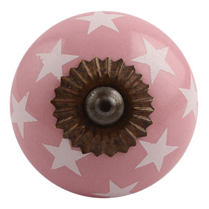 Main Premium Qualité Rose En Céramique Étoiles Tiroirs Boutons Dresser Cabinet Poignées Cuisine Placard Poignées De Porte En Gros Ck-1396 - Product Image 3