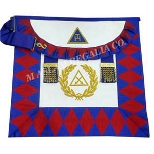 Grand Chapter Royal Arch Regalia Lambskin ผ้ากันเปื้อนทำมือพร้อมกระเป๋าด้านหลัง - Product Image 6
